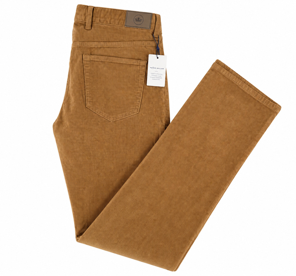 Peter Millar Superior Soft Corduroy Pants Size 36x33.5 Men's Gum Sole Heritage